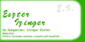 eszter izinger business card